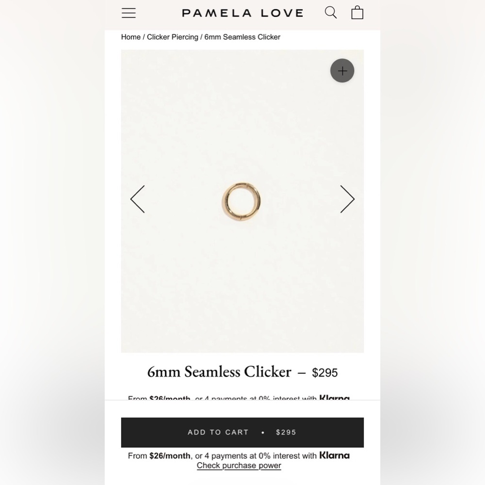 Pamela Love 14k Gold Seamless Clicker